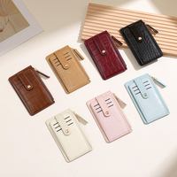 Dompet Lipat Wanita TAOMICMIC dari Kulit PU, Tipis, Banyak Slot Kartu, Dompet Portabel, Tempat Kartu Identitas, Dompet Koin Lipat Wanita