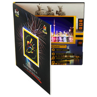 Carte papier personnalisée pour brochure vidéo chinoise faite maison taille facultative 4.3 5 7 10 pouces lcd affiche invitation de carte vidéo