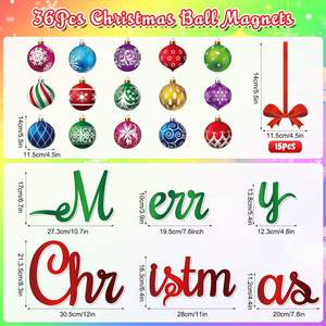 Aimant de porte de garage en forme de boule de Noël colorée, best-seller, personnalisé pour les décorations de fête de Noël - Product Image 5