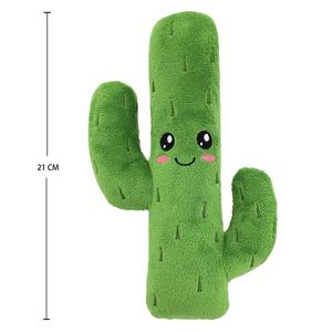 Juguete de Peluche Interactivo para Perros con Forma de Cactus, de Alta Calidad, con Sonido, Diseño de Cactus Verde de Dibujos Animados, para Masticar - Product Image 2