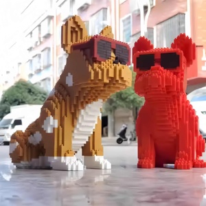 Tùy Chỉnh Vật Nuôi Xây Dựng Khối Thiết Lập Cá Nhân Con Chó Mèo Động Vật Hình DIY Moc Mô Hình Sáng Tạo Sưu Tập Đồ Chơi Quà Tặng Trang Trí Hiển Thị - Product Image 4
