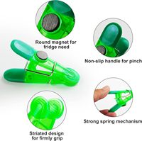 Clips magnétiques colorés en plastique translucide avec boucle de suspension pour sacs de cuisine, de nourriture, de collations et de café