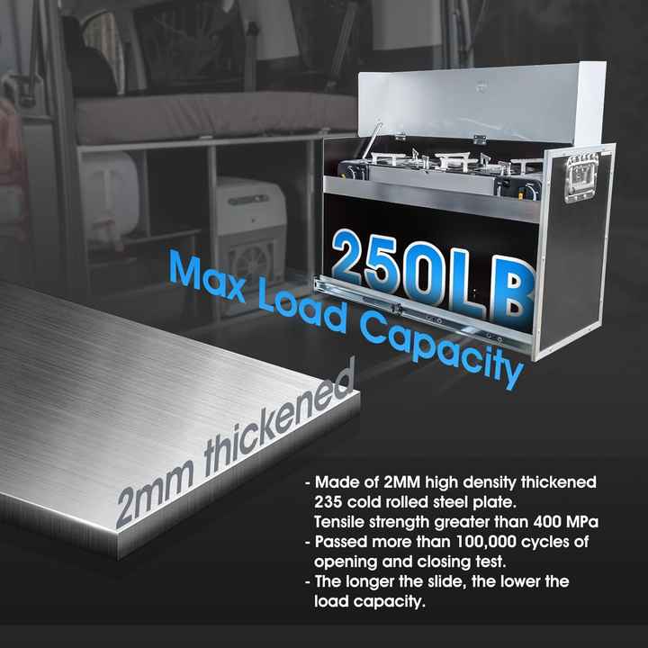 SNEIDA 850mm Length Full Extension No Lock Ball Bearing Industrial  Heavy Duty One Way Drawer Slide Rail for Tool Box