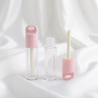 Nuevo Tubo Vacío de Plástico Transparente Redondo con Tapa de Rosca para Brillo Labial y Esmalte Labial, Personalizable con Logotipo