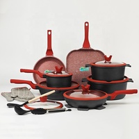 Ensemble de casseroles et poêles antiadhésives 21 pièces, robuste, compatible induction, sain, non toxique, antiadhésif