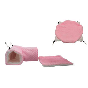 Şeker Glider Çift Katmanlı Flanel Yeniden Kullanılabilir Polyester Hamak Gelincik Hamster Gine Domuzu Gizli Tünel Yuva Küçük Evcil Hayvan Matı - Product Image 1