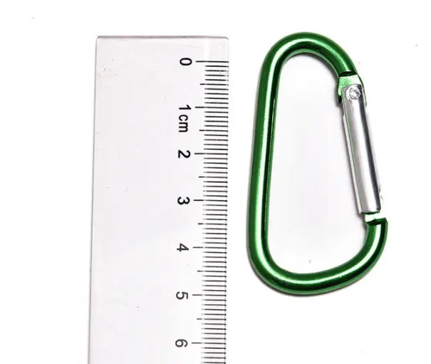 โปรโมชั่นร้อน4 # Mini Dรูปร่างอลูมิเนียมCarabinerพวงกุญแจ