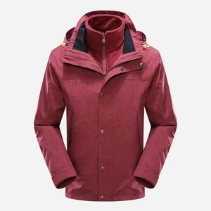 Design 2025 Wholesale Custom Hooded Windbreaker Waterproof Outdoor 3 In1 <b>Jacket</b> With Adjustable Cuffs and Zipper - Product Image 1