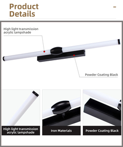 โคมไฟติดผนัง LED สไตล์มินิมอล สีดำ อลูมิเนียมอัลลอยด์ แสงวอร์มไวท์ 3500K สำหรับห้องน้ำ ติดตั้งบนพื้นผิว อายุการใช้งาน 25000 ชั่วโมง - Product Image 5