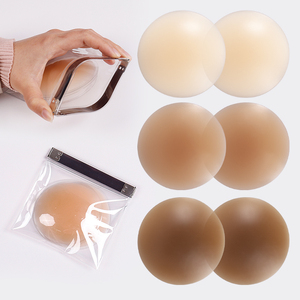 Phụ nữ ilicone núm vú Bìa Pad tùy chỉnh 8cm mỏng liền mạch tự dính có thể giặt đục vô hình núm vú bao gồm pasties - Product Image 1