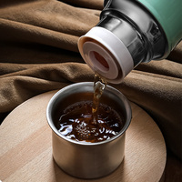 Botol Termos Vakum Stainless Steel 316 Portabel 480ml, Anti Bocor, Terisolasi, untuk Perjalanan, Kantor, dan Minum Sehari-hari