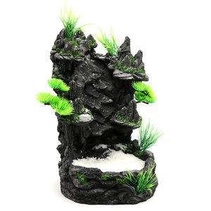 Décoration de cascade en résine JSD, roche artificielle avec plantes, ornement pour aquarium et aménagement paysager aquatique domestique - Product Image 3