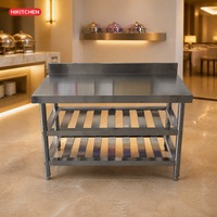 Robuster Edelstahl-Arbeitstisch zurück für gewerbliches Restaurant buffet Gewerbliche Küchen stahl herstellung