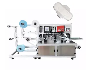 Full Auto Sanitary Napkin Pad Making Machine with Glue for ladies