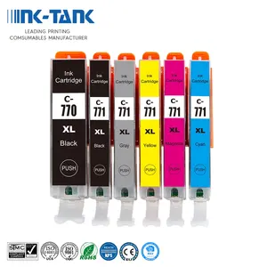 INK-TANK PGI 770 771 PGI-770XL PGI770 CLI-771XL CLI771 מחסנית דיו תואמת פרימיום עבור קנון PIXMA MG5770 MG6870 MG7770