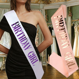 Faja de feliz cumpleaños con purpurina, correa para el hombro, cinturón de <span class=keywords><strong>etiqueta</strong></span>, faja de cumpleaños para mujeres y hombres, suministros de recuerdo de fiesta de cumpleaños - Product Image 6