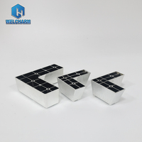 Pieds de canapé en plastique modernes en forme de L, dorés et argentés, pieds de meubles en plastique simples pour accessoires de pieds de table d'armoire d'hôtel et de salon