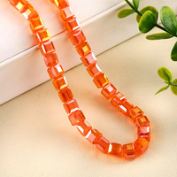 Perles en cristal cubiques facettées carrées de 4 mm, 6 mm, 8 mm, 10 mm, prêtes à être expédiées, en vrac, pour la fabrication de bijoux DIY, breloques intercalaires en verre, vente en gros