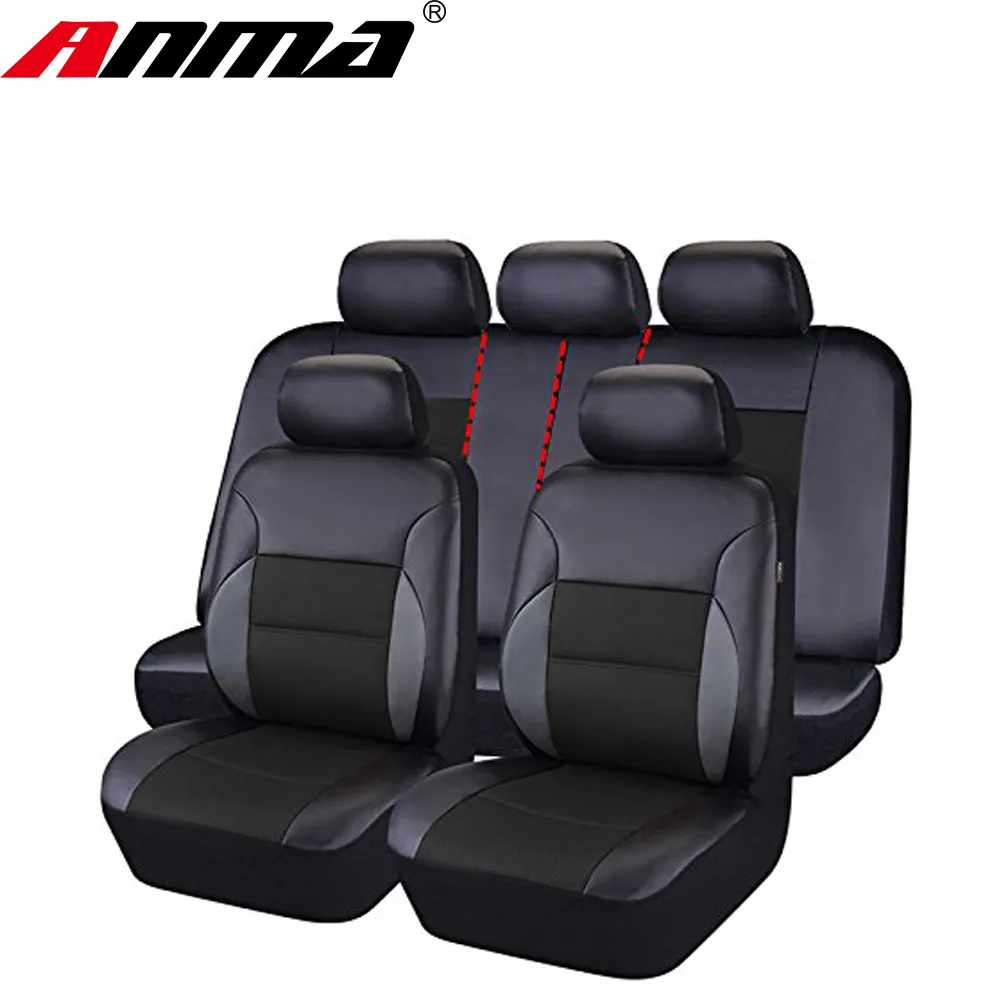 Universal tampa de assento do carro tecido de Malha de PVC PU meio couro puro
