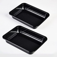 CPET recyclé ovable 2 compartiments scellant emballage alimentaire jetable compagnie aérienne conteneur CPET avec film anti-buée