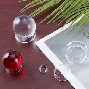 Supports ronds transparents en acrylique pour collections de minéraux et pierres précieuses, présentoir durable pour œufs de Pâques et sphères de pierres précieuses - Product Image 5