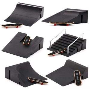 Kit d'entraînement ultime pour enfants et adultes - Kit de <span class=keywords><strong>skatepark</strong></span> DIY avec rampe et planche en plastique - Cadeau - Product Image 2