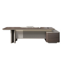 Suite de mobilier de direction moderne de luxe LIYU, bureau de PDG, bureau de directeur, grande table de bureau commerciale convertible en bois de qualité supérieure