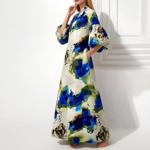 Nouvelle Collection Printemps 2026 de Vêtements Féminins, Robe Européenne et Américaine Transfrontalière, Imprimé Végétal Élégant et Stylé - Product Image 3