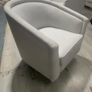 Sillón Moderno Nórdico Tapizado en Terciopelo, Directo de Fábrica, Sofá Individual Giratorio para Sala de Estar - Product Image 5