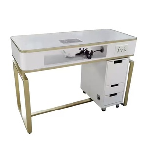 Beauty Manufacturer Modern Manicure Table Manicure and Pedicure Tables with Stone Countertops and Custom Drawers - Product Image 2