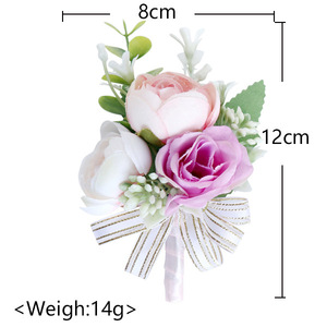 Nhà Máy Trực Tiếp Tùy Chỉnh <span class=keywords><strong>Corsage</strong></span> Đám Cưới Hoa Trâm Hoa Hồng Khô Hoa Tím <span class=keywords><strong>Corsage</strong></span> Đám Cưới Corsages - Product Image 2