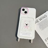 Pour femmes Compatible avec iPhone 16/15 pour Apple 14 Pro Max 13/12 Coque de téléphone en TPU mignonne et amusante avec motif de chiot