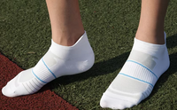 Chaussettes de sport personnalisées pour hommes et femmes en nylon, polyester et coton, à séchage rapide, antidérapantes, avec nouveau motif imprimé par sublimation, anti-transpiration