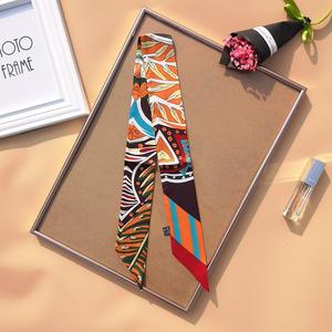 Sciarpa da <span class=keywords><strong>Donna</strong></span> di Alta Qualità Effetto Seta, Nastro di Seta Twill di Lusso, Sciarpa Designer con Motivo a Collo di Cavallo, Personalizzabile 90*5cm, <span class=keywords><strong>Foulard</strong></span> per Borse da <span class=keywords><strong>Donna</strong></span> - Product Image 6