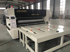 Machine d'impression flexographique et de rainurage semi-automatique à alimentation par chaîne pour carton ondulé 2 couleurs / machine pour la fabrication de boîtes en carton - Product Image 5