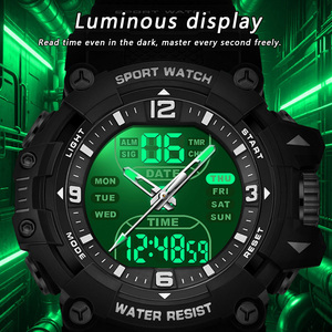 Reloj Deportivo Multifuncional Sanda 6323 con Doble Pantalla para Adolescentes, Reloj de Pulsera Digital Luminoso a Prueba de Agua - Product Image 4