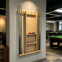 S.Q.F Masif Ahşap Özelleştirilebilir Bilardo Istaka Askısı Duvara Monte Çok Fonksiyonlu Bilardo Dolabı Top Geri Dönüş Üçgeni Tebeşirlik Ev