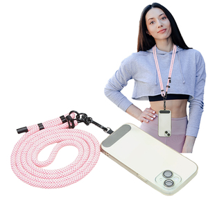 Custom Outdoor Travel Anti Theft Long Universal Adjustable Detachable <b>Polyester</b> Crossbody Nylon Mobile Phone <b>Lanyard</b> - Product Image 1