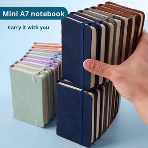 Carnet de notes/agenda A7 personnalisé avec logo promotionnel, portable, en cuir épais, imperméable, écologique, toucher doux - Product Image 3