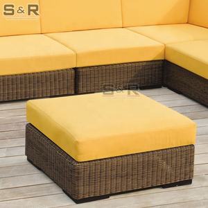 Conjunto de Sofás de Jardín en Forma de L, de Mimbre Sintético PE Resistente a los Rayos UV, con Estructura de Aluminio con Recubrimiento en Polvo, para Exteriores, Hoteles y Parques - Product Image 3