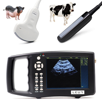 Alat dokter hewan portabel, pemindai Ultrasound hewan domba babi tes kehamilan Convex Array Probe mesin Ultrasound