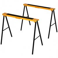 Lot de 2 échasses de travail pliables et peu encombrantes, support de table d'atelier portable en métal avec poignée pour le travail du bois et la construction
