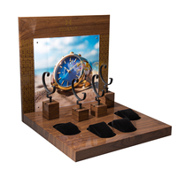 Kits de présentation de collection de montres-bracelets de vitrine de tour de conception professionnelle affichage de montre de luxe brillant en bois personnalisé