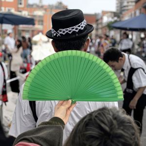 Customized Latest Design Spanish Bamboo <b>Hand</b> <b>Fan</b> Double-sided Printed Eco-Friendly Halloween Wedding Gift - Product Image 3