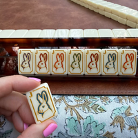 Ningbo Leti 160 Pcs Luxury American Mahjong Tiles Custom Acrylic Single Layer Mahjong Set Sunday Hummingbird Mahjong Tiles