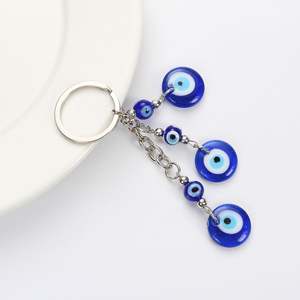 Gantungan Kunci Evil Eye Klasik 2026 3 Warna Biru Kaca Berkualitas Tinggi Sederhana untuk Tas dan Perhiasan - Product Image 4