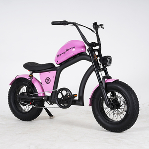 Sepeda Listrik Chopper untuk Dewasa, <span class=keywords><strong>Motor</strong></span> 500W 48V 15AH, Kecepatan 25KM/H, EU Warehouse 500W Mangosteen FT02 MINI - Product Image 1