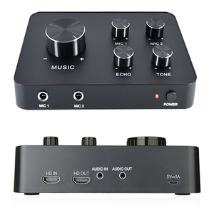 Profesyonel kablosuz mikrofon Karaoke mikser UHF el Mic için ev sinema sistemi amplifikatör soundbar'da hoparlör Karaoke mikser - Product Image 1