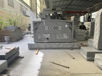 Monuments funéraires modernes sur mesure en granit gris sculpté à la main, style américain, résistants au gel, prix usine, pour cimetière