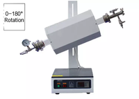 Four rotatif miniature multi-positions SYN 1200 à haute température, petit et portable, avec tube en quartz de haute pureté, programmable sur 30 étapes